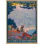 Grafika-F-33421 Roger Broders -  La Route des Alpes, 1920