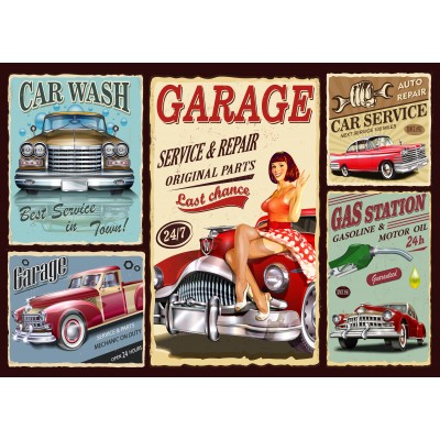 Grafika-F-33659 Retro Car Service