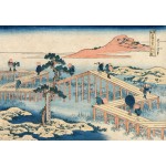 Grafika-F-33690 Hokusai - Image Ancienne du Pont à Huit Parties dans la Province de Mikawa
