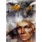 Grafika-T-00061 La Femme, l'Aigle et le Cheval