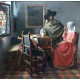 Vermeer Johannes : La Jeune Fille au Verre de Vin, 1658-1660