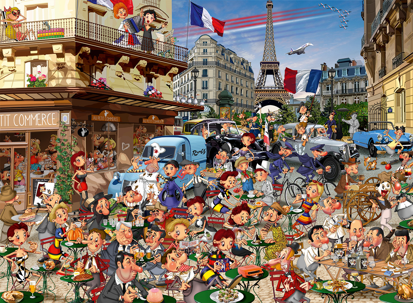 Puzzle 3000 pièces - Coucher de soleil à Paris Educa : King Jouet, Puzzle  1500 à 3000 pièces Educa - Puzzles