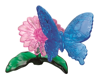 HCM-Kinzel-59125 Puzzle 3D en Plexiglas - La Fleur et le Papillon
