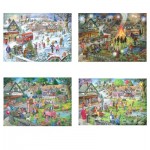 House-Of-Puzzles-HP0767 4 Puzzles - Au Fil Des Saisons