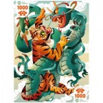 Iello-Puzzle-70069 Puzzle UNIVERSE - The Tiger & The Dragon