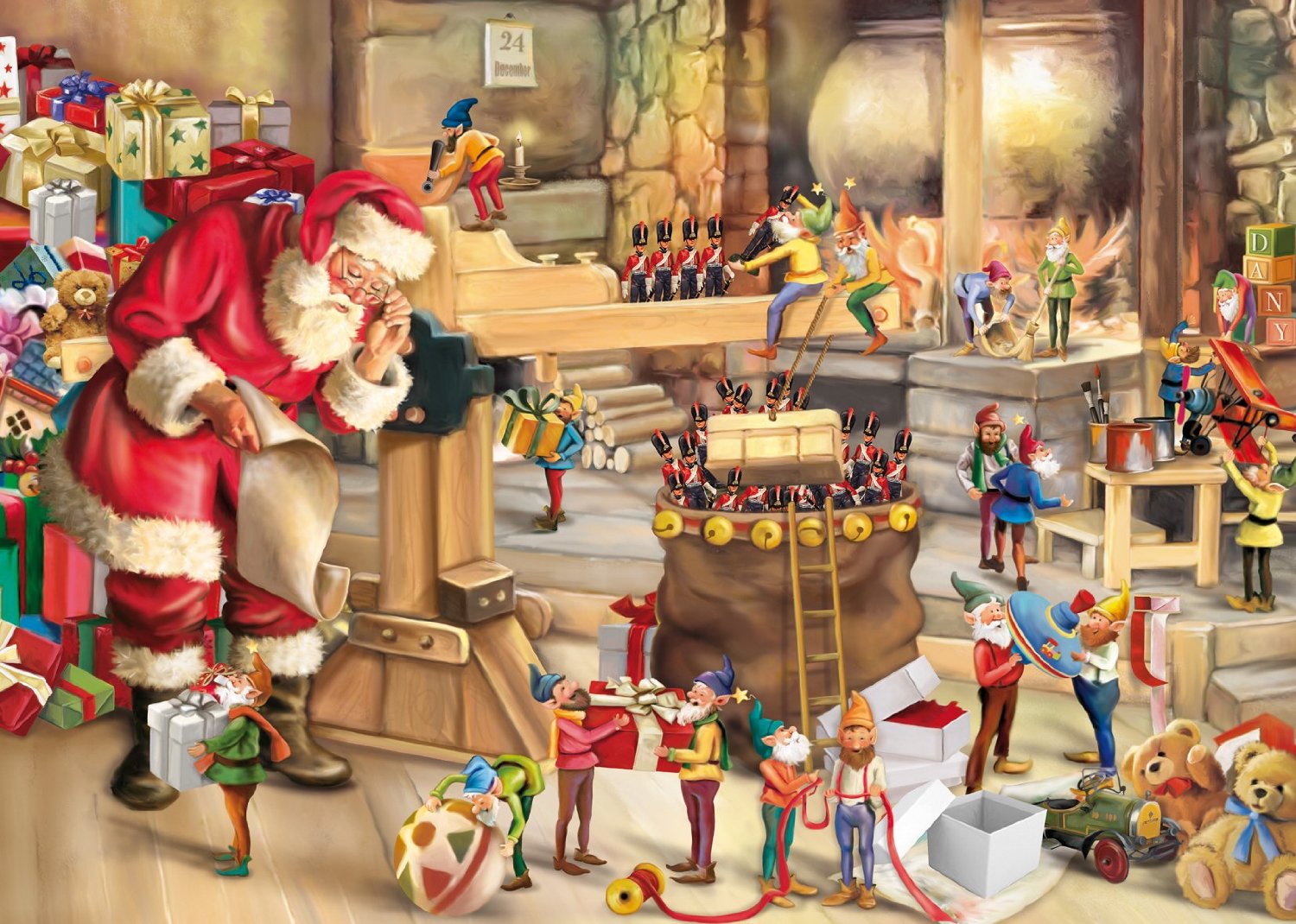 Puzzle Atelier du Père Noël King-Puzzle-05350 1000 pièces Puzzles - Noël