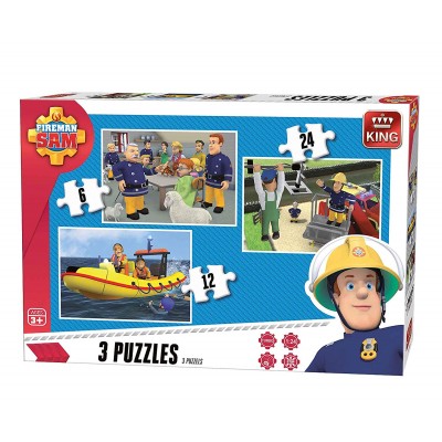 King-Puzzle-05587 3 Puzzles - Fireman Sam