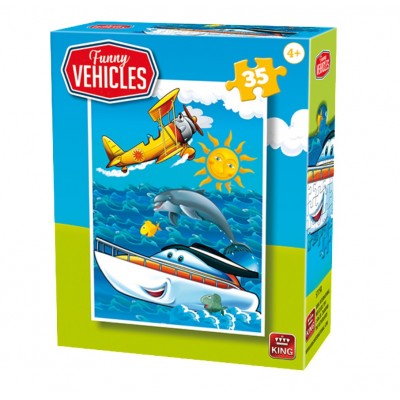 King-Puzzle-05775-B Funny Vehicles