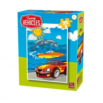 King-Puzzle-05775-E Funny Vehicles