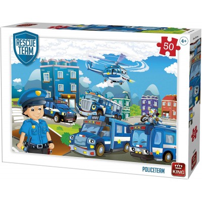 King-Puzzle-55840 Rescue Team - Police Team
