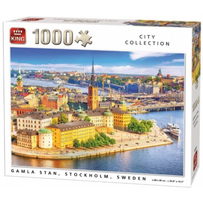 King-Puzzle-55952 City Collection - Gamla Stan, Stockholm, Suède