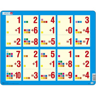 Larsen-AR11 Puzzle Cadre - Apprendre à Compter : L'Addition de 1 à 10