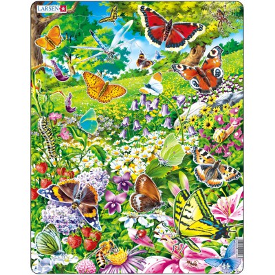 Larsen-FH28 Puzzle Cadre - Les Papillons