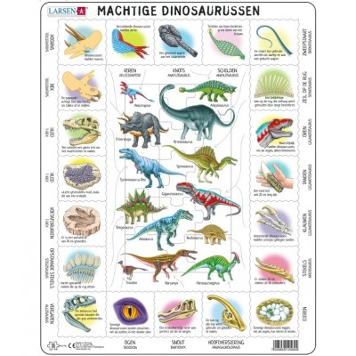 Larsen-HL9-NL Puzzle Cadre - Dinosaures (en Hollandais)