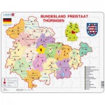 Larsen-K33-DE Puzzle Cadre - Bundesland : Freistaat Thüringen (en Allemand)