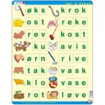 Larsen-LS37 Puzzle Cadre - Lær å lese (små bokstaver) (en Norvégien)