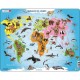 Puzzle Cadre - Animaux du Monde (Espagnol)