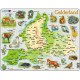Puzzle Cadre - Carte de Gelderland et ses Animaux (en Allemand)