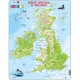Puzzle Cadre - Carte du Royaume Uni (en Anglais)