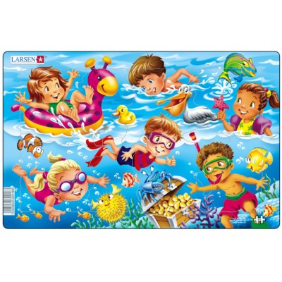 Larsen-U18-1 Puzzle Cadre - Jeux d'enfants à la Mer