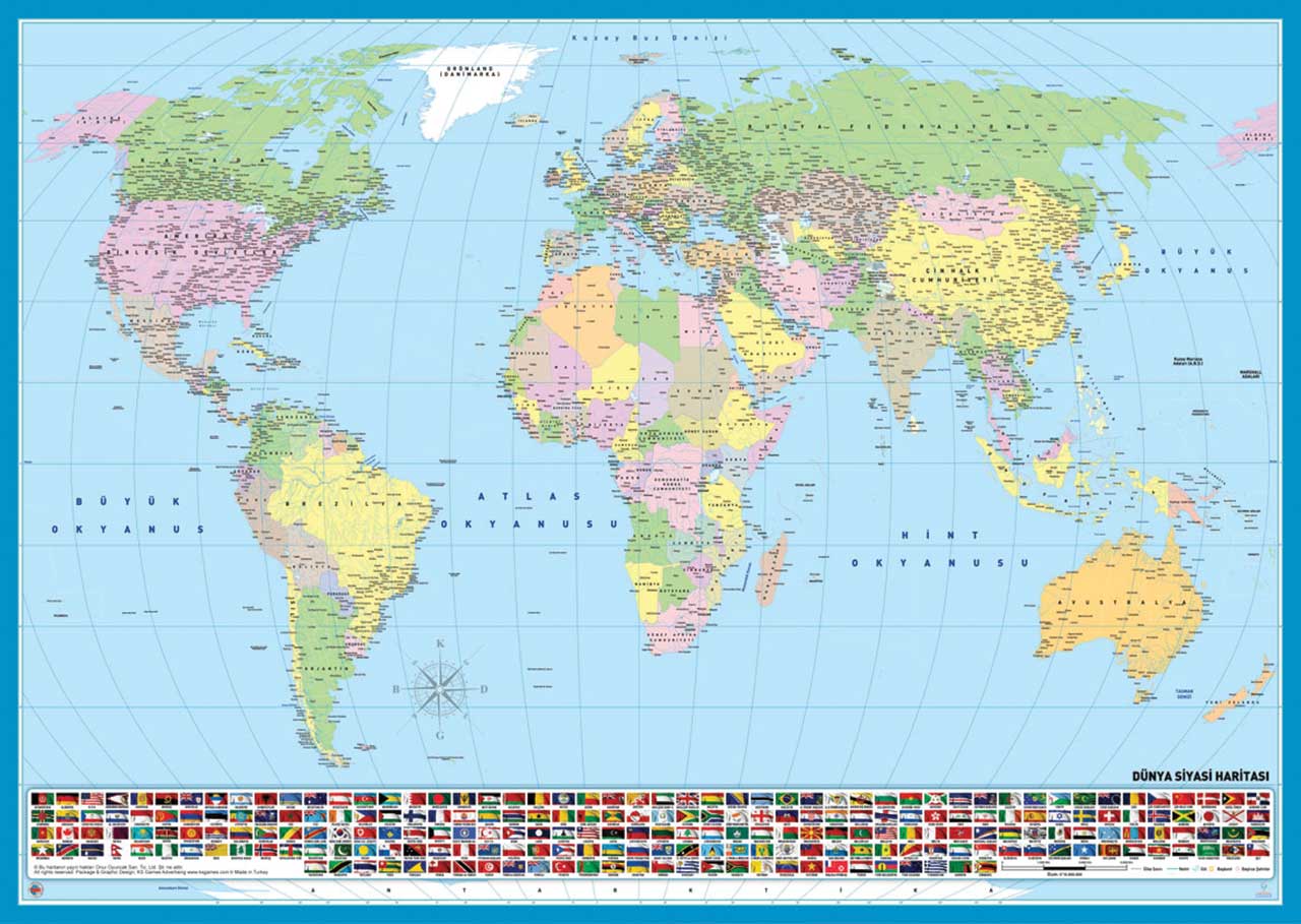 Image de Puzzle Carte du Monde (en Turc) KS Games