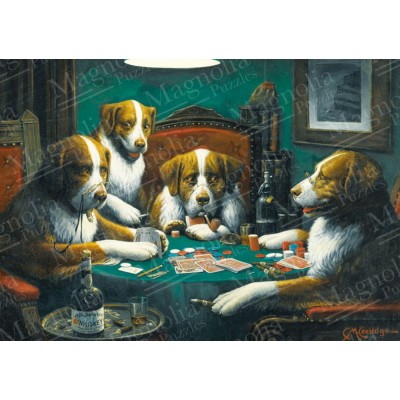 Puzzle Dogs Playing Poker Magnolia 2325 1000 Pi Ces Puzzles Chiens   Magnolia 2325 Dogs Playing Poker Puzzle 1000 Pieces.97516 1 