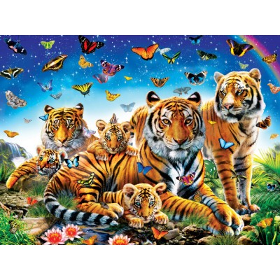 Master-Pieces-32280 Pièces XXL - Tigres et Papillons