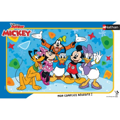 Nathan-86146 Puzzle Cadre - Les Amis de Mickey