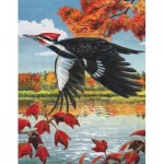 New-York-Puzzle-CB1858 Pileated Woodpecker Mini