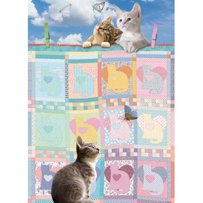 Cobble-Hill-85092 Pièces XXL - Quilted Kittens