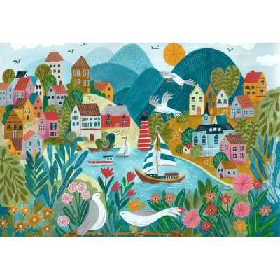 Pieces-Peace-F-00211 Village Côtier