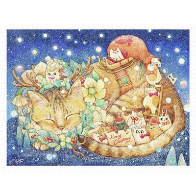 Pintoo-H2250 Cotton Lion - Christmas Night & Cats