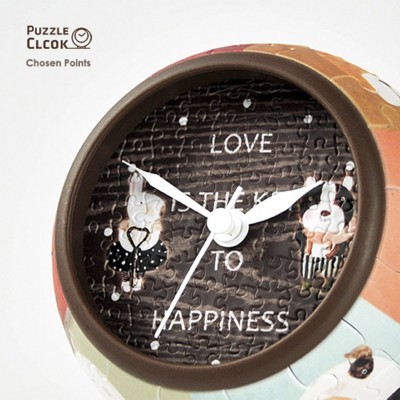 Pintoo-KC1001 Puzzle 3D Clock - Love is Key to Happiness