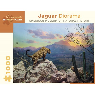 Pomegranate-AA956 Jaguar Diorama - October at Sunset, Sonora, Mexico