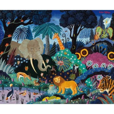 Puzzle-Michele-Wilson-A065-900 Puzzle en Bois Découpé à la Main - Nuit Dans La Jungle