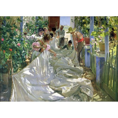 Puzzle-Michele-Wilson-A339-500 Puzzle en Bois Découpé à la Main - Joaquin Sorolla : En Cousant La Voile