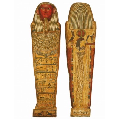 Puzzle-Michele-Wilson-A477-150 2 Puzzles en Bois - Art Egyptien - Sarcophage de Djedbastétiouefankh