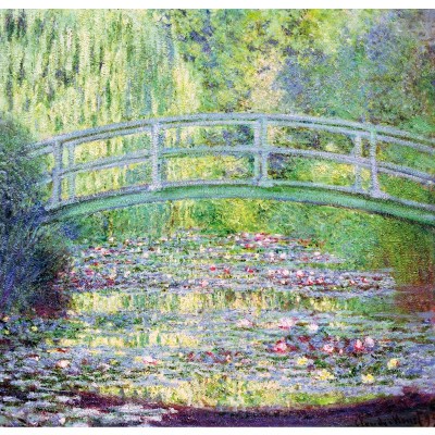 Puzzle-Michele-Wilson-A910-80 Monet  :  Le pont japonais