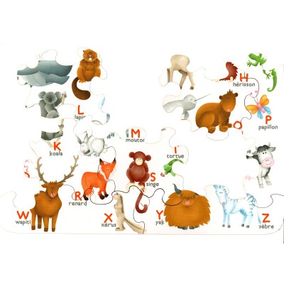 Puzzle-Michele-Wilson-K306-12 L'Alphabet des Animaux