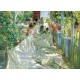 Puzzle en Bois Découpé à la Main - Joaquin Sorolla : En Cousant La Voile