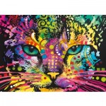 Trefl-20148 Puzzle en Bois - Colourful Cat