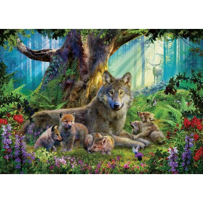 Ravensburger-00477 Famille de Loups dans la Forêt