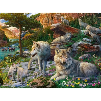 Ravensburger-00719 Wolves in the Spring