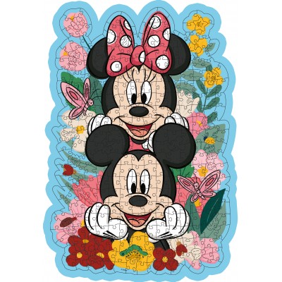 Ravensburger-00762 Puzzle Bois - Mickey & Minnie