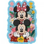 Ravensburger-00762 Puzzle en Bois - Mickey & Minnie