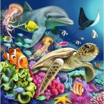 Ravensburger-00859 3 Puzzles - Monde Sous-Marin Enchanté