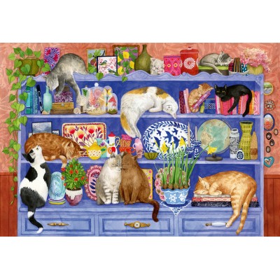 Ravensburger-01367 Bien Être & Puzzle - Chats Sur L'Étagère