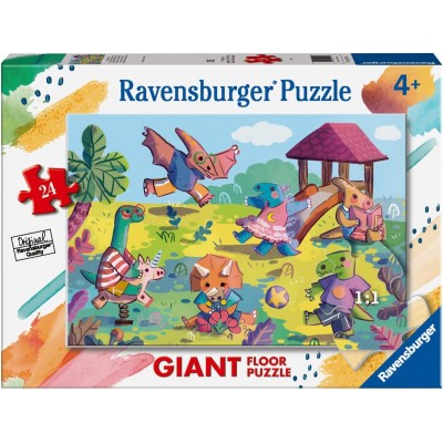 Ravensburger-03147 Puzzle Géant de Sol - Pièces XXL - Dinosaures