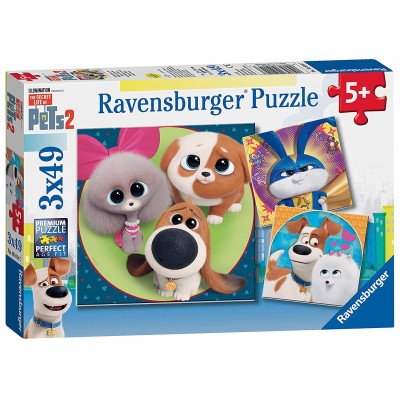 Ravensburger-05014 Pièces XXL - 3 Puzzles - The Secret Life of Pets 2