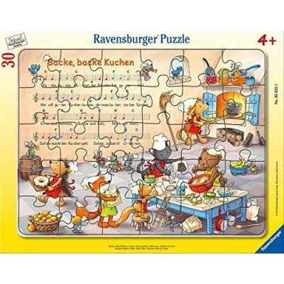 Ravensburger-05025 Puzzle Cadre - Backe, Backe Kuchen